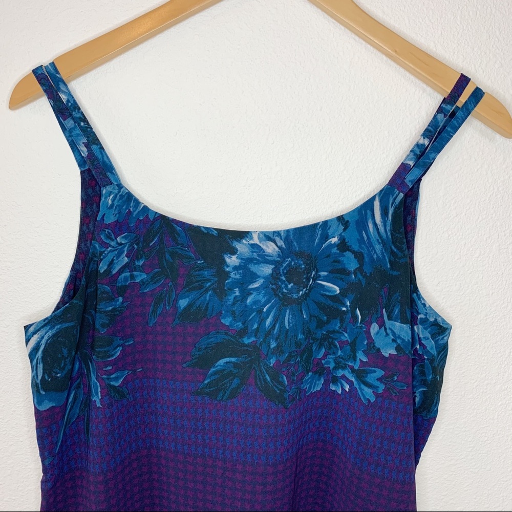 CAbi Blue and Purple Floral Blouse - Picture 6 of 12